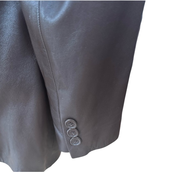 Preston & York Brown Leather Women’s Jacket Blazer Lamb Skin M in EUC - Picture 8 of 16